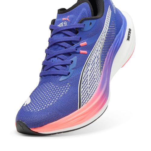 PUMA Men's Deviate Nitro 3 Running Shoes, Lapis Lazuli/Sunset Glow, 9.5 M US
