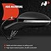 A-Premium Driver Side Power Door Mirror - Compatible with Volkswagen Golf 2015-2021, Golf Alltrack 2017-2019, Golf SportWagen, GTI - Heated Manual Folding Black Outside Rear View Mirror w/Turn Signal