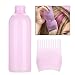 ZJchao Root Comb Applicator Bottle, 160ml Hair Dye Bottle with Graduated Scale Professional Brush Applicator Comb Hairdressing Coloring Styling Tool Root Application Cup (Pink)