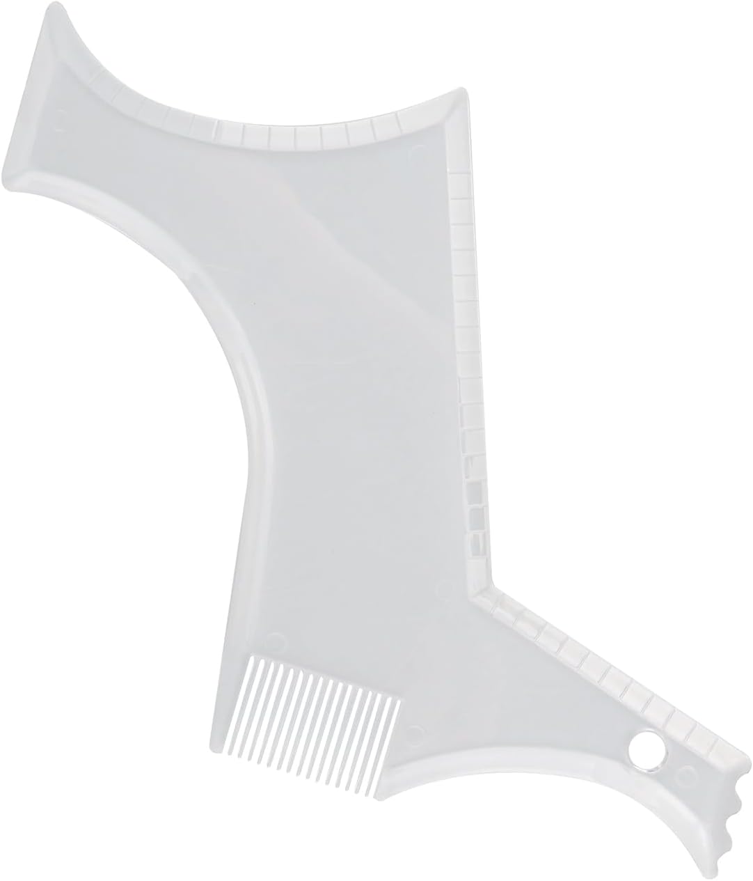Beard Shaping Tool,One Piece Transparent Styling Template&Comb,Beard Trimmer Guide for Hairline,Goatee & Moustache