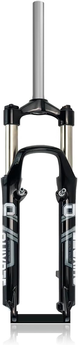 CuNtoHHH 26 Inch Mountain Bike Suspension Fork V Disc Brake 26'' Spring Fork Travel 80mm 1-1/8" Straight Steerer Threadless Front Fork QR 9mm Manual Lockout(26'' Black)