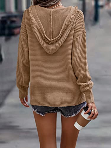 PRETTYGARDEN Women's V-Neck Ribbed Knit Tunic Sweater #TOP14