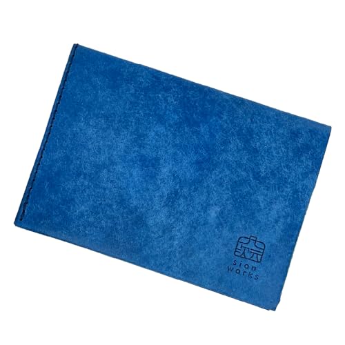 [sion works] 開けない 名刺入れ スライドサム 30 / Slide Thumb 30 薄型 4mm 本革 1秒で取り出せる 30枚収納可 本革 栃木レザー イタリアンレザー メンズ レディース ユニセックス 日本製 国産 ハンドメイド ブランド おしゃれ 人気 プレゼント 用 ギフト仕様パッケージ 就職祝い 転職祝い 誕生日 新社会人 新生活 (イタリアンレザー, ブルー)（Amazon）