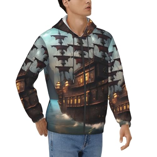 Sweat à capuche pirate doux homme : le pull décontracté pour ne plus avoir froid en voyage