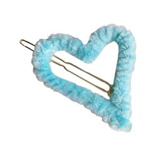 Horquillas multiforma, horquillas para el pelo de felpa para chicas calientes, serie azul, pasadores laterales para el pelo para mujer