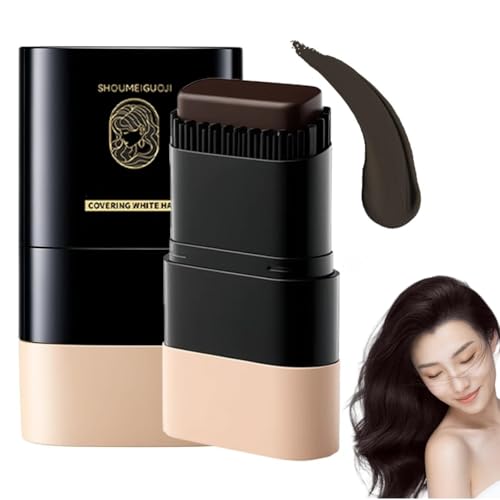 Genérico 2-in-1 Hair Color Touch Up Sticks,Portable Hair Color Touch-Up Stick with Built-In Comb,Unisex Waterproof and Sweat-Proof Hair Dye Comb