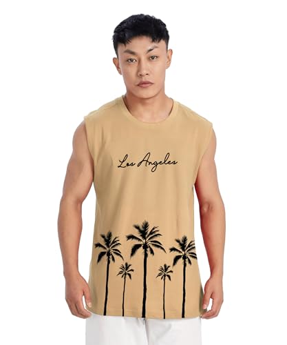 Image of SHODOX Men's 100% Cotton Tank Tops Round Neck Sleeveless Sports Loose fit Vest (Pack of 1)