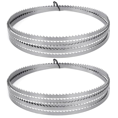 Tunejoy Hojas Sierra de Cinta 2240 x 6,35 x 0,35 mm 6TPI SK5 Hojas de Sierra de Cinta para Cortar Madera Plastico 2 Piezas