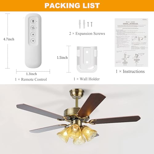Hunter Ceiling Fan Remote Control Replacement for 5 models (Remote Only)