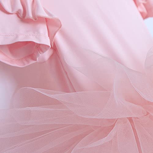 Girls Tutu Leotard Dress Short Sleeve Ballerina Dance Ballet Tulle Dresses 1-2T #TOP3