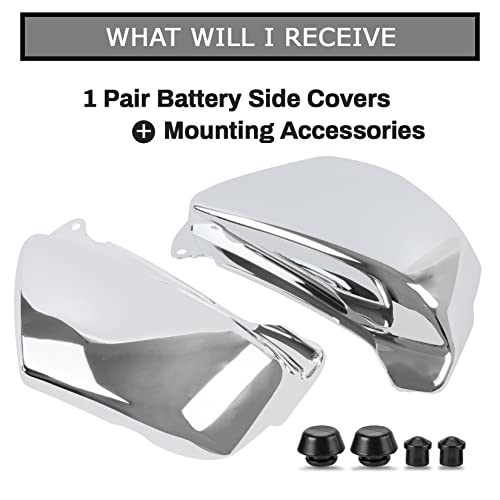 Motorcycle Left & Right Battery Side Covers Fairing Side Panel Oil Tank Cover For Magna Vf750 Vf750C 1994-2004(Chrome) #TOP5