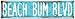 Beach Bum Blvd Metal Tin Sign | Beach House Home Decor Wall Art | 4 x 16 Inch