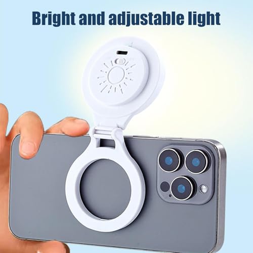 Luz portátil para selfie y videoconferencia con soporte magnético recargable 5