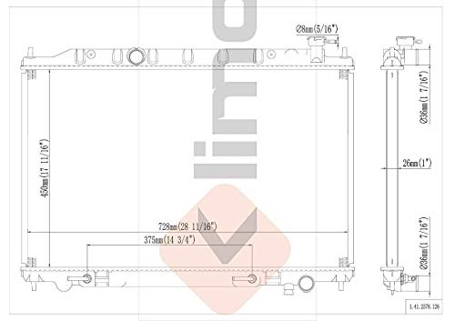 Klimoto Radiator | Fits Nissan Murano 2003-2007 3.5L V6 | Replaces Ni3010193 21460Cc00A Sbr2578 2578V #TOP4
