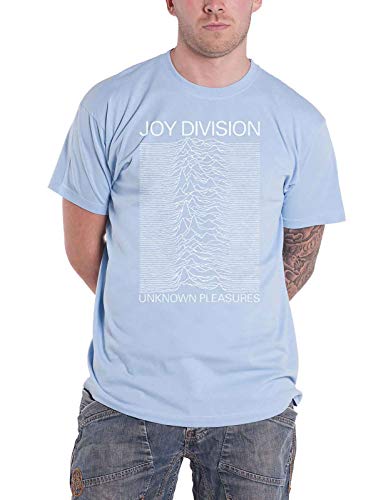 T-shirt Joy Division Unknown Pleasures bleu pour homme taille S