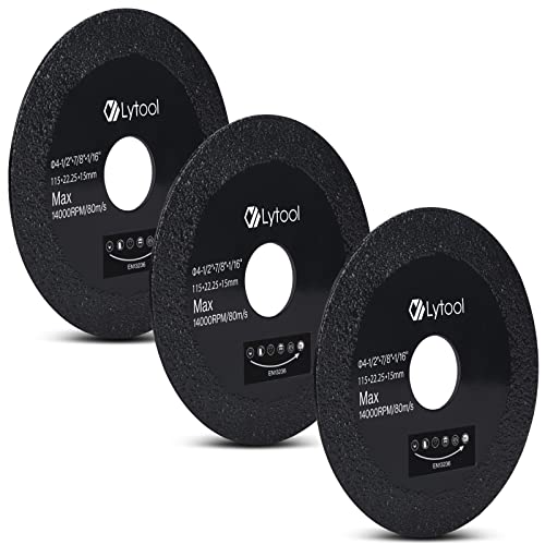 3 Pezzi 115mm Disco da Taglio Vetro,Lytool Dischi Diamantati Taglio Piastrelle,per Smerigliatrice Angolare 115mm,Disco per Tagliare Marmo Ceramica Graniti Quarzite Gres Porcellanato