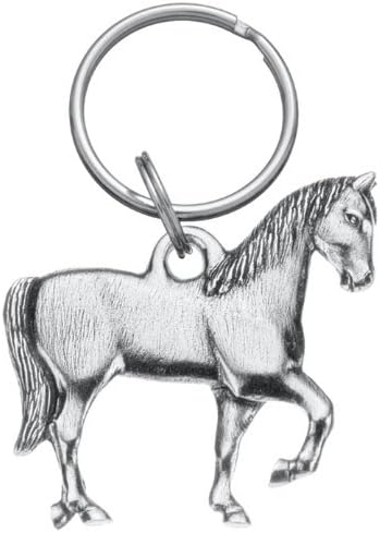 DANFORTH Horse Keychain Keyring, Equestrian Gift, Handcrafted Pewter, 2 Inches, Made in USA