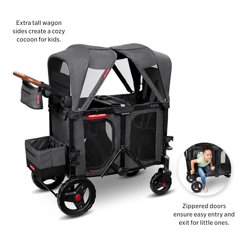 Image of Radio Flyer Voya Stroller Wagon, for Ages 6+ Months, Extra Tall Sides