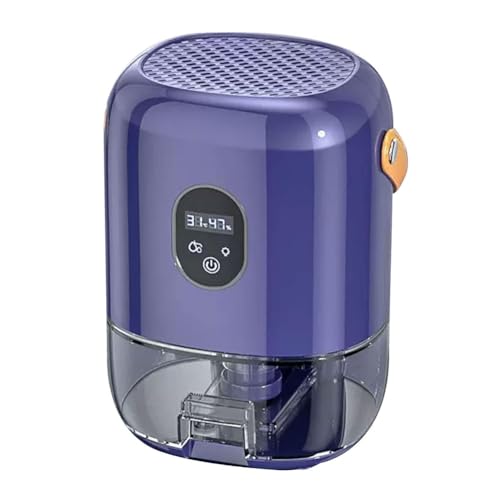HGTRH Deshumidificadores 1000ml, Deshumidificador Silencioso con Descongelación Automática Lluminación Ambiental Multicolor 450ML/D Indicador de Humedad para Dormitorio Baño Sótano Blue