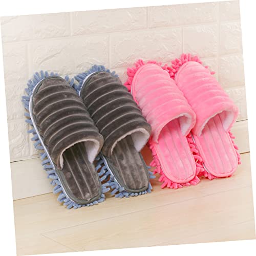 Jewedeco 1 Pair Household Vacuum Cleaners Microfiber Duster Woman's Socks Microfiber Foot Socks Floor Clean Slippers Mopping Slippers For Women Microfiber Slipper Sandals Leisure Shoes Feet #TOP5