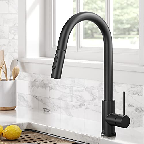 KRAUS Oletto Contemporary Single-Handle Touch Kitchen Sink Faucet with Pull Down Sprayer in Matte Black, KTF-3104MB - image 3