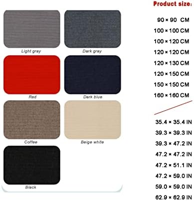 Red Office Chair Mat for Carpet, Desk Chair Protector, Scratch & Abrasion Resistant, Water-Resistant, Ideal for Hardwood & Tile Floors, Home & Office Use (Size: 90x90cm)