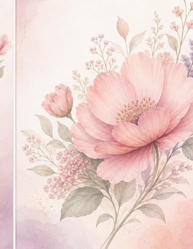 Blush Bloom Journal: Beautiful Watercolor Flower Cover for Writing, Journaling & Notes | 100 lined pages | Perfect for notes for students