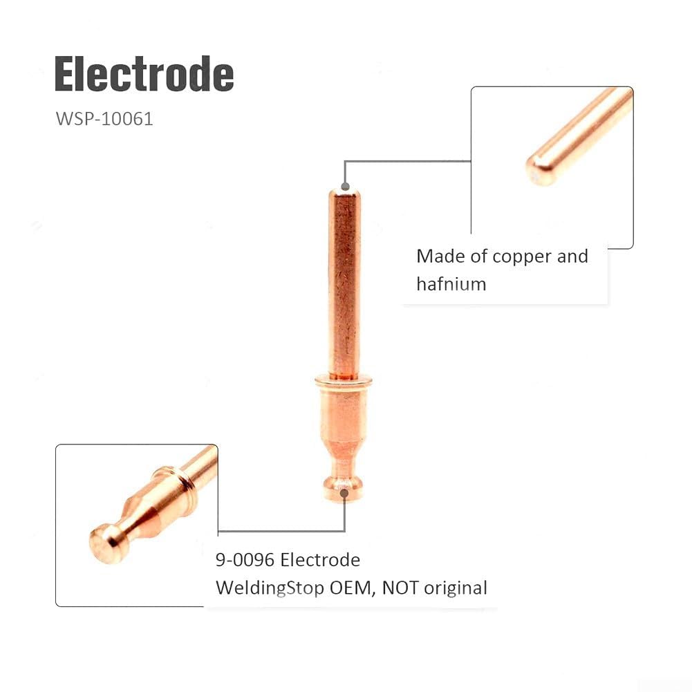 consumibles de electrodos de boquilla de corte de Electrodo de plasma 90096 y boquilla 90094 for antorcha SL40 (20 unidades) compatibles con Cutmaster 12 Plus y 42
