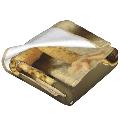 Couverture polaire léopard pour cocooning sur le canapé 152x127 cm