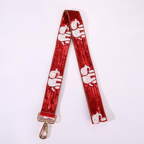 Image of Baseball Purse Strap Replacement Game Day Beaded Purse Strap for Stadium Approved Clear Bag Crossbody Bag Straps