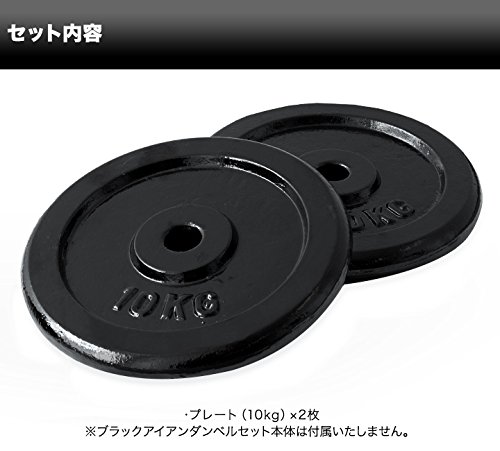 FIELDOOR ダンベルプレート 10kg×2