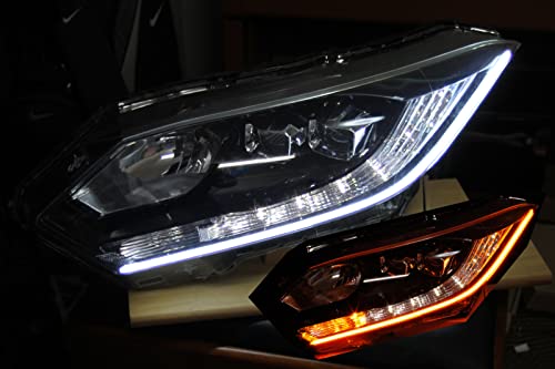 初代 VEZEL前期 ヴェゼル シーケンシャルウインカー ダブルアクションアイライン、流れるウインカー デイライト アイライン RU