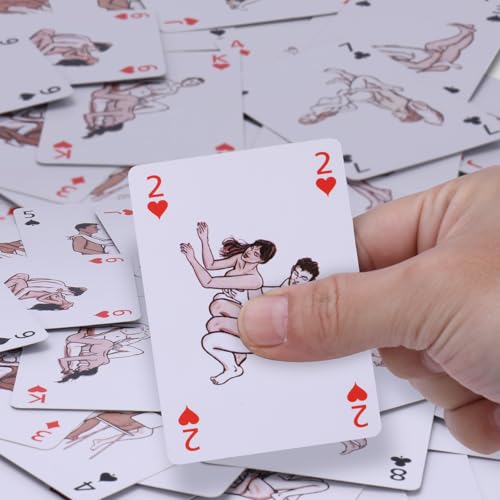 Adult Sex Playing Cards 54 Sex Cards Game - Illustration Position Poker for Couples Date Night Valentines Day Anniversaries Bachelor Adult Sex Toy Pranks Gag Gift Toy Hot and Spicy Naughty Gifts