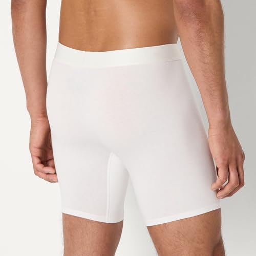 Amazon Essentials Herren Boxershorts aus Baumwolljersey Unterwäsche, 5er-Pack, Weiß, L