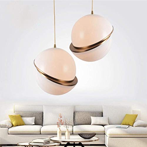 Suspension design couture E27 ajustable avec abat-jour acrylique doré