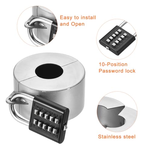 uxcell Sistema de bloqueio de torneira, dispositivo de bloqueio de válvula de portão, dispositivo de