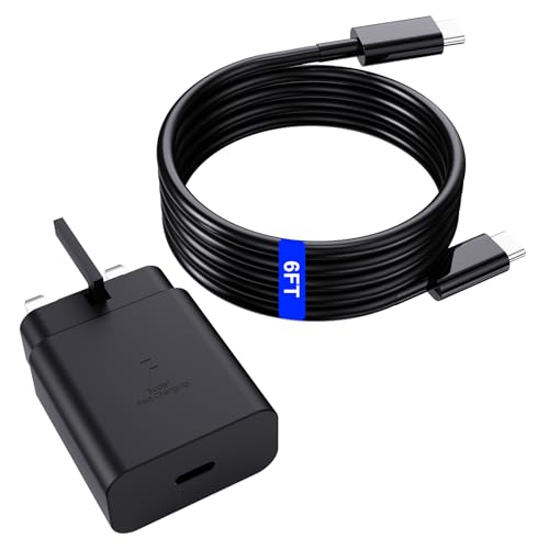 USB C Fast Charger 45W Samsung Super Fast Charger Type C Android Phone Charger Block Type C Fast Charging Cable for Samsung Galaxy S24 Ultra/S24/S24+/S23 Ultra/S23/S23+/S22, Galaxy Tab