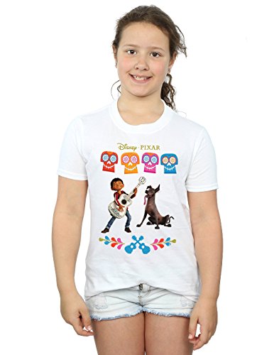 Disney Girls Coco Miguel Logo T-Shirt 9-11 Years White