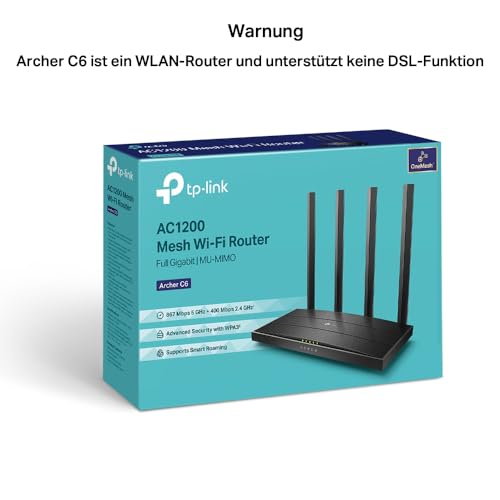 TP-Link Archer C6 Dualband Gigabit WLAN-Router ohne DSL-Funktion
