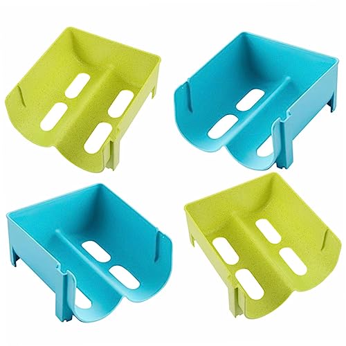 BRIGHTFUFU 4pcs Stackable Refrigerator Drink Racks Storage Containers for Beverage Organization Sturdy Design for Fridge for Home Use