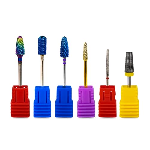 Kit 6 Brocas Tungstênio 720 Umbrella Bullet Flame Smooth Top