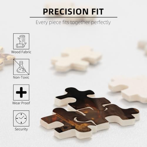 500 Piece Puzzles for Adults Personalized Wooden Puzzles Angry Roaring Lion Jigsaw Puzzles Gift Custom Puzzle from Photos Challenging Puzzles for Family Wedding Christmas Birthday Gifts 20.4 x 15 in - Image 3