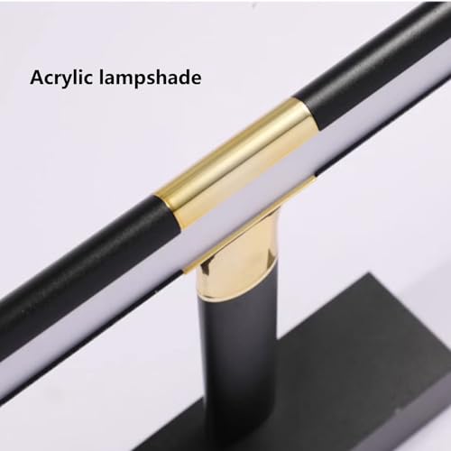 Apliques de Pared LED Espejo de 60cm en Aluminio Negro y Luz Cálida para Baño e Interior 4