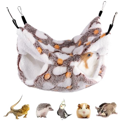 Image of Qpets Plush Hanging Hammock Bed for Guinea Pigs and Hamsters L Multicolor