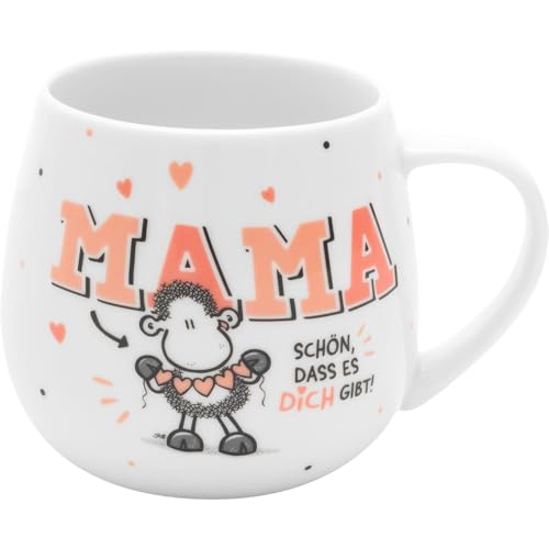 Sheepworld Tasse Motiv 'Mama' | Bauchige Tasse, Porzellan, 43 cl, Höhe 9 cm, in Geschenk-Banderole | Geschenk für Mama, Muttertag, Geburtstag | 74115