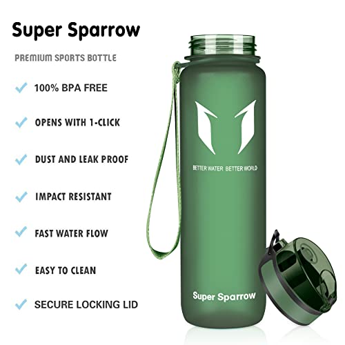 Super Sparrow Trinkflasche - Tritan Wasserflasche - 350ml, 500ml, 750ml, 1000ml - BPA-frei - Ideale Sportflasche - Sport… - Image 3