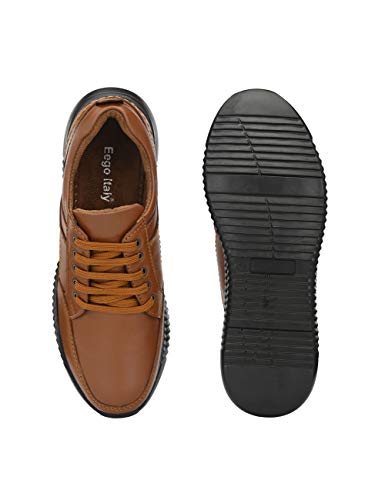 Image of Eego Italy Men's Genuine Leather Light Weight Lace Up Shoes