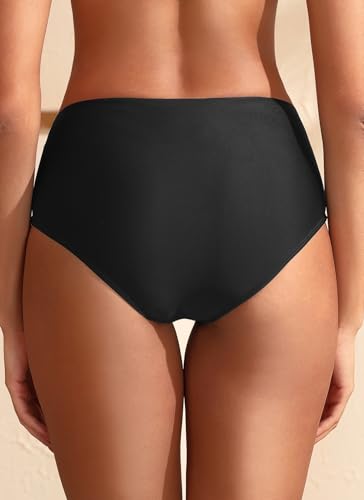 Daci Mid Rise Bikini Bottoms for Women - 2025 Full Coverage Bathing Suit Bottom Tummy Control Swimsuit Bottom2
