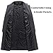 MODFUL Herren Langer Wollmantel mit Kerbkragen Warmer Wintermantel Lässiger Peacoat Slim Fit (Grau, XL)