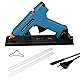 LogiLink WZ0052 - Mini-Heißklebepistole 80W ideal für DIY (do it yourself) Arbeiten mit Standfuß, Farbe: Blau - mit 2 Patronen Ø11,2mm